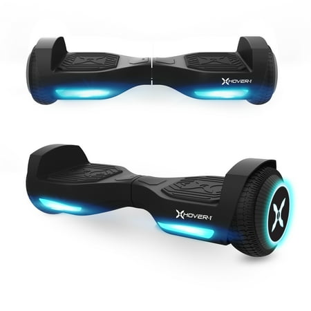 Hover-1 Rebel Kids Hoverboard w/ LED Headlight, 6 MPH Max Speed, 130 lbs Max Weight, 3 Miles Max Distance - Black