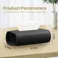 thumbnail image 2 of Car Tissue Holder, Premium PU Leather Decorative Organizer for Tabletop, Bathroom, Car, Office, Extra Large Tissue Box Storage in Car Fits for 100-360 Regular Size Tissues, Black, 2 of 8