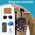 thumbnail image 6 of COEQINE Crutch Bag with Straps for Elbow Crutch Cherry Blossom Pink Black Forearm Crutch Pouch, Broken Leg Crutch Bag, Daily Essentials Organizer, Hands-Free, Lightweight, 6 of 7