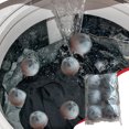 thumbnail image 3 of Boule de Lavage Anti-Enroulement Noire 6 Pcs Épilateur pour Machine à Laver Sécheuse Réutilisable, 3 of 6