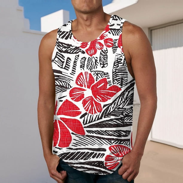 Camiseta sin mangas de cuello redondo para hombre, ropa deportiva para el hogar, pijamas, camiseta de color liso, blusa deportiva, blusa de poliéster para hombre
