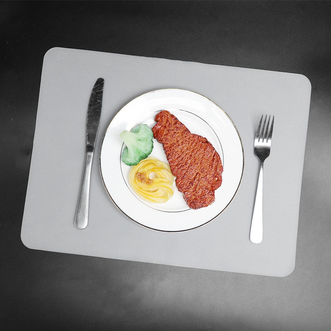 Unique Bargains 1Pc Kitchen Heat Resistant Silicone Table Mat Cushion Placemat White