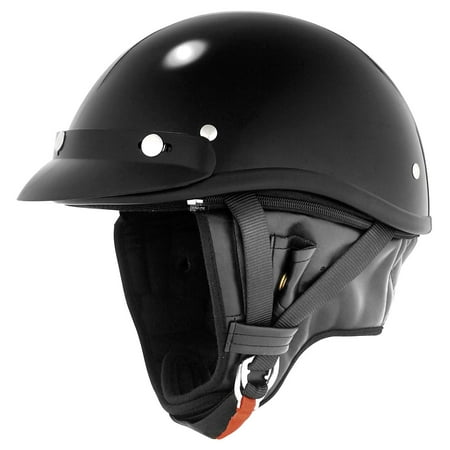Skid Lid Helmets Classic Solid Touring Helmet (Black,