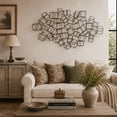 thumbnail image 3 of DecMode Black Metal 3D Layered Wire Cube Geometric Wall Decor, 3 of 15