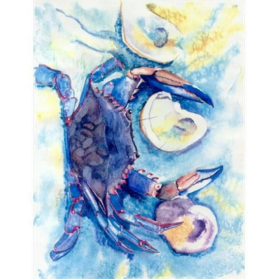 28 x 40 in. Crab Flag Canvas House Size