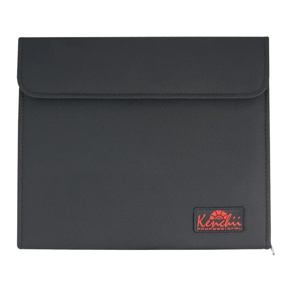 Faux Leather 10 Shear Zipper Cases For Dog Groomers Stylists Barbers Durable (Black)