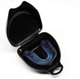 thumbnail image 3 of 1 piece of professional boxing and Sanda sports mouth guard with box, wear-resistant shaping and fighting training mouth guard, blue and black, 3 of 4