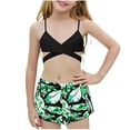 thumbnail image 2 of Cowsor 8-14 Years Girls Two Piece Cropped Swimsuit Adorable Princess Design Bathing Suit Breathable Swimwear for Summer Hot Spring and Beach Fun, 2 of 5