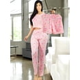 thumbnail image 2 of Pijama De 3 Piezas Mujer Pantalon Short Y Playera A Juego, 2 of 5