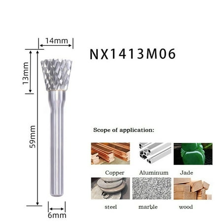 

RANMEI 1PC Rotary Burr Cutter Rotary File Milling Cutter Engraving Drill Bit N type