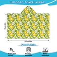 thumbnail image 2 of Yellow Lemon Fruit Slices Hooded Bath Towel，50"x30" for Ages 3 To 12 Kids, Quick Dry Lightweight Soft Microfiber Hood Beach Towel Cover Up for Kids, 2 of 7