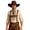 Z23-Coffee, variant on Shapeable Brim Felt Cowboy Hat Cattleman Western Hat for Men Women Cowgirl Rodeo Party Country Music Festival