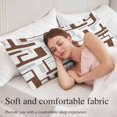 thumbnail image 5 of Modern Geometric Brown Body Pillow Cover 20 x 54 Inch Decorative Pillow Cover Abstract Minimalist Artwork Lines Lumbar Pillowcase Seasonal Rectangle Cushion Case for Couch Sofa Bed Living Room, 5 of 9
