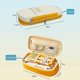 thumbnail image 3 of large capacity pencil case pencil bag school stationery organizer makeup bag,yellow 26-27s, 3 of 5