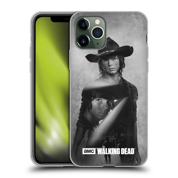 Head Case Designs Officially Licensed AMC The Walking Dead Double Exposure Carl Soft Gel Case Compatible with Apple iPhone 11 Pro