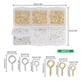 Small Screw Eye Pins for Jewellery Making, 400pcs Mini Eyelet Screws ...