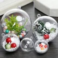 thumbnail image 4 of Bolas navideñas transparentes de 5/6/8/10 cm, bolas huecas de plástico rellenables para hacer tú mismo, adornos colgantes para árbol de Navidad, regalos para fiestas en el hogar, caja de decoración, 4 of 5