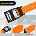 thumbnail image 3 of Nilight 1in x 12ft Heavy Duty Lashing Straps 4PCS Adjustable Cam Buckle Tie-Down Straps 1320LBS for Motorcycle Boat RV Cargo Trucks Trailer Luggage Orange&Black, 3 of 8