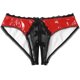 thumbnail image 5 of Lencería para hombre, ropa interior sin entrepierna, bragas de encaje transparente con entrepierna abierta, bragas de charol brillante con lazo, ropa interior de cintura baja, 5 of 5