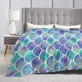thumbnail image 4 of Mermaid Blanket for Girls Mermaid Scales Soft Throw Blanket Plush Flannel Kids Throw Blankets for Couch Bed Sofa Mermaid Room Decor for Girls Bedroom 60x50 Inch, 4 of 5
