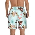 thumbnail image 3 of Disketp Men'S Swim Trunks Hawaiian Breathable Surf Beach Swimsuits Mesh Lining Beach Shorts With Pockets-Cute Pug Dogs, 3 of 9