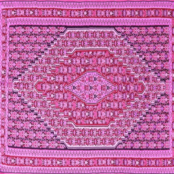 Ahgly Company Indoor Square Southwestern Pink Country Area Rugs, 5' Square
