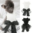 thumbnail image 7 of Walbest Ruffle Dog Dress Breathable Stylish Big Bow-knot Puppy Clothes for Daily Life, 7 of 7