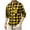 CA01_Yellow, variant on Dwellite Mens Plaid Shirts Fashion Collared Shirt Fit Casual Long Sleeve Button Down Shirts with Pockets White S