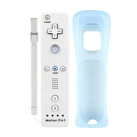 Motion Plus Remote Controller For Nintendo Wii And Wii U, Wireless Controller Motion Plus Remote Control For Nintendo Wii And Wii U With Silicone Cover And Wristband