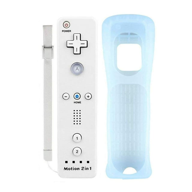 Manette Motion Plus pour Nintendo Wii et Wii U, Manette Sans Fil Motion Plus avec Télécommande pour Nintendo Wii et Wii U avec Couvercle en Silicone et Bracelet