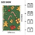 thumbnail image 2 of FORMRS 1-Subject Spiral Notebook 8" x 5" College Ruled 60 Refillable Sheet A5 Hard Cover, 2 Pack, Yellow Christmas Gingerbread, 2 of 7