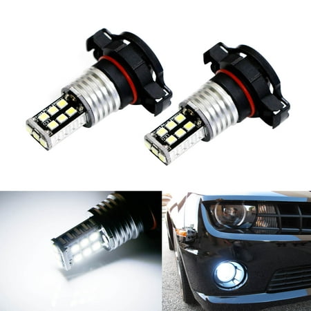 iJDMTOY Xenon White 15-SMD High Power 5202 5201 2504 PSX24W LED Bulbs For Daytime Running Lights (DRL) or Fog