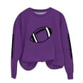 thumbnail image 3 of Elvqul Womens Sweatshirt Crew Neck Casual Sweatshirts Loose Fit Pullover Long Sleeve Purple Graphic Hoodies for Women Fashion, 3 of 4