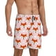 thumbnail image 2 of Fotbe cute fox pink Pantalones Cortos de Pijama para Hombre, Ropa de Dormir, Pantalones de Pijama Cortos para Hombre-4X-Large, 2 of 6
