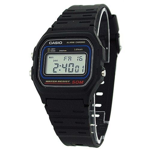 CASIO W-59 ブラック デジタル腕時計 Casio W59-1V Men's Classic Black Digital Watch - Walmart.com