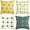 Ikat Damask Mimosa, variant on · REDEARTH · Printed Throw Pillow Cushion Covers-Woven Decorative Farmhouse Cases Set for Couch, Sofa, Bed, Chair, Dining, Patio, Outdoor, car; 100% Cotton (18"x18"; Blue1) Pack of 2