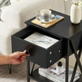 thumbnail image 6 of VECELO 3-piece Bedroom Set Include Full Bed Frame with 2 Nightstands, Black, 6 of 7