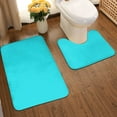 thumbnail image 2 of Yiaed Aqua Print Bathroom Mat Set 2 Pieces Mat Anti-Skid Pad Ultra Soft and Absorbent Bathroom Bath Mat Contour Bath Rugs for Toilet Base, 2 of 6