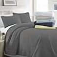 thumbnail image 3 of Simply Soft Ultra Soft Square Patterned Quilted Coverlet 3 Piece Set, King/California King, Gray, 3 of 4
