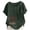 Army Green, variant on Staron Women Linen Button Embroidery Round Neck Short Sleeve Floral Casual Boho Vacation Beach Loose Tops Blouse, Navy XL