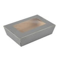thumbnail image 4 of Cafe Vision 42 oz Gray Paper Take Out Container - Hinge Lock - 8" x 5 1/2" x 2" - 200 count box, 4 of 10