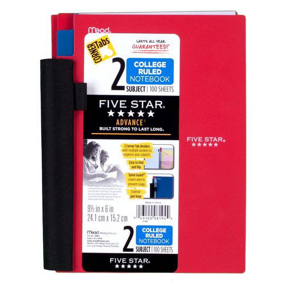 Five Star - Brandclub - Five Star 2-Subject Notebook
