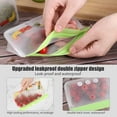thumbnail image 3 of 10 Pcs Sac de Congélation Réutilisable, Sacs en Silicone Réutilisables pour Conserver Légumes, Fruits Viande, Poisson et Pain, 3 of 5