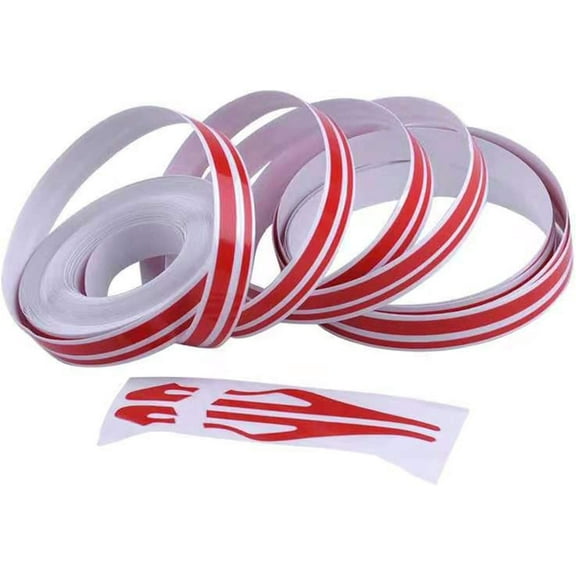 Car Pinstripe Tape Auto Body Side Stripe Decal Vehicle Waistline Sticker Auto Pinstripe Tape (Red)