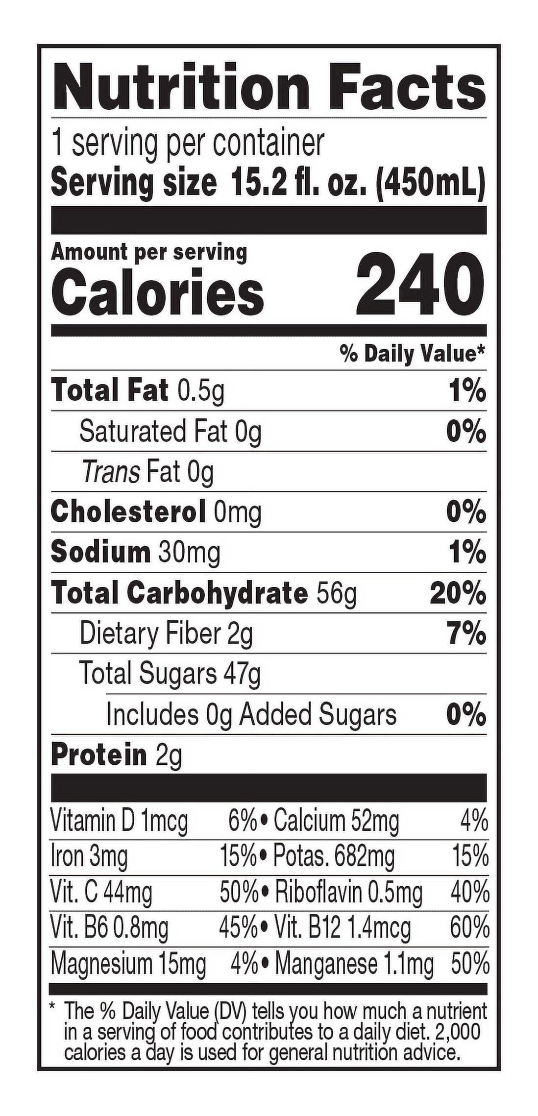 Bolthouse Farms Fruit Juice Smoothie, Green Goodness, 15.2 fl. oz. Bottle
