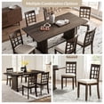 thumbnail image 5 of Classic American Farmhouse Walnut Dining Chairs Set of 6 ,Ergonomic Support & Plush Cushioned Seats for Kitchen, Dining Room, and Breakfast Nook, 5 of 6