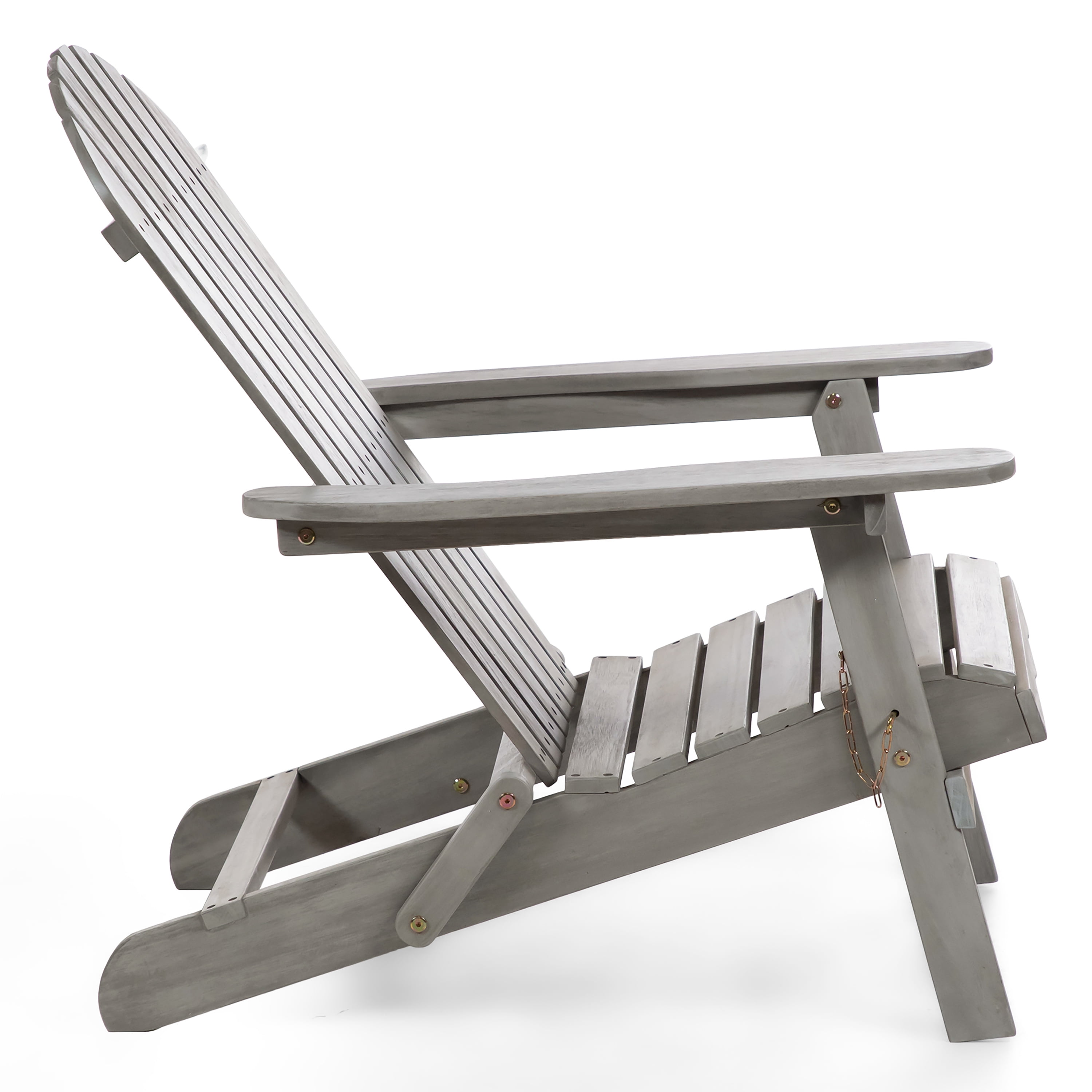 Furniture of America Taylor Wood Foldable Patio Adirondack Chair, Gray