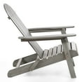 thumbnail image 3 of Furniture of America Taylor Wood Foldable Patio Adirondack Chair, Gray, 3 of 6