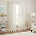 thumbnail image 4 of Waverly Sherry Floral Lace Sheer Rod Pocket Curtain Panel, Cream, 54 x 84, 4 of 7