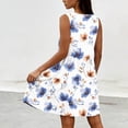 thumbnail image 6 of VBVC Women's Floral Sleeveless Tank Dress,V-Neck Empire Waist Swing Dress For Women,Ladies Casual Loose Fit Summer Dress with Pockets,Multicolor,S-2XL, 6 of 8